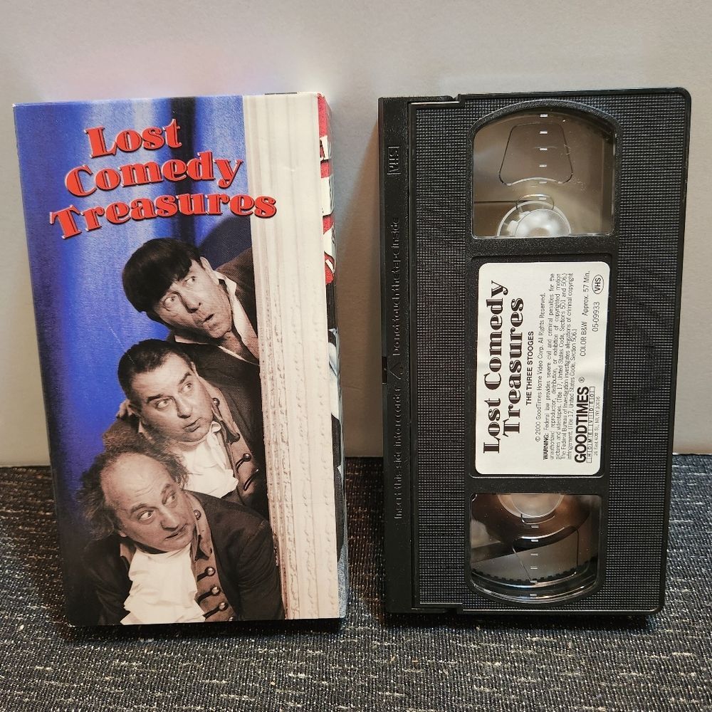 🖤 Three Stooges Lost Comedy Treasures VHS Tape